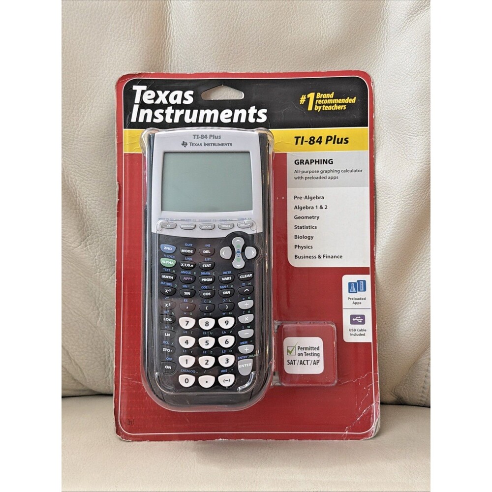 Texas Instruments TI-84 Plus Graphics Calculator Black NEW